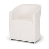 Sondra Oatmeal Performance Fabric Upholstered Club Dining Chair by Mercana at Eve Furniture