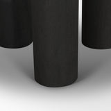 Sonel Matte Black Wood Pedestal Foyer Table by Mercana at Eve Furniture