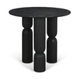 Sonel Matte Black Wood Pedestal Foyer Table by Mercana at Eve Furniture