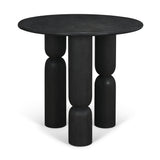 Sonel Matte Black Wood Pedestal Foyer Table by Mercana at Eve Furniture