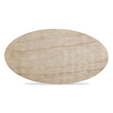 Sonia 51" Faux Travertine Indoor/Outdoor Concrete Coffee Table by TOV Furniture at Eve Furniture