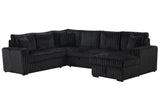 Sonic Black Fabric Sectional With Pull-Out Bed by Happy Homes at Eve Furniture