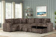 Sonic Brown Sectional With Pull-Out Bed by Happy Homes at Eve Furniture