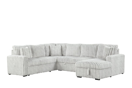 Sonic Gray Sectional With Pull-Out Bed by Happy Homes at Eve Furniture
