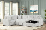 Sonic Gray Sectional With Pull-Out Bed by Happy Homes at Eve Furniture