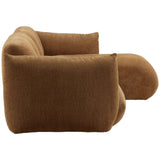 Sonique Chaise Sectional, Caramel by Dovetail at Eve Furniture
