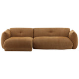 Sonique Chaise Sectional, Caramel by Dovetail at Eve Furniture