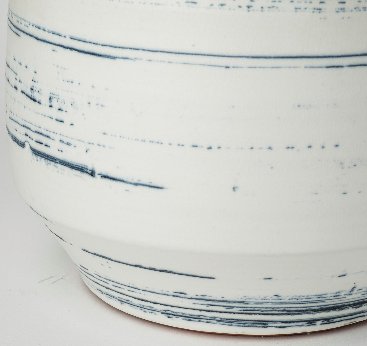 Sonnett Tall White/Blue Ceramic Vase by Mercana at Eve Furniture