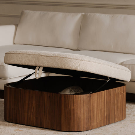 Sonny Walnut Ottoman by MOES at Eve Furniture
