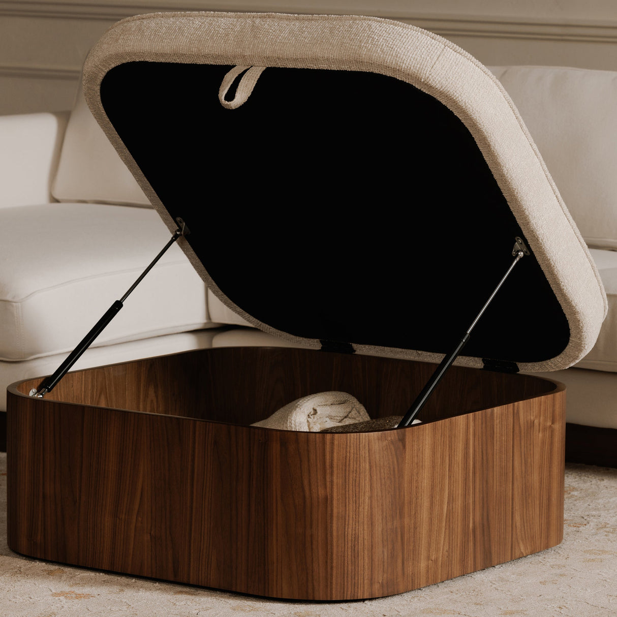 Sonny Walnut Ottoman by Moe's Home at Eve Furniture