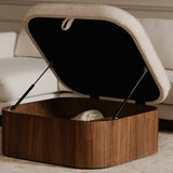 Sonny Walnut Ottoman by Moe's Home at Eve Furniture