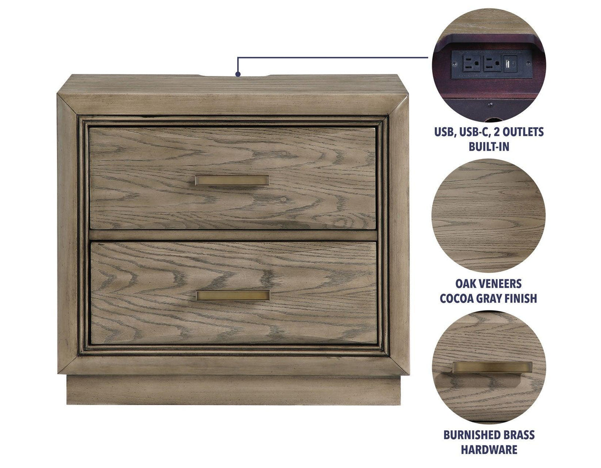 Sonoma 2-Drawer Nightstand by Steve Silver at Eve Furniture