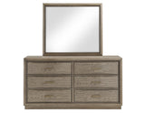 Sonoma 44″ Framed Mirror, Cocoa Gray Oak Finish With Mounting Brackets