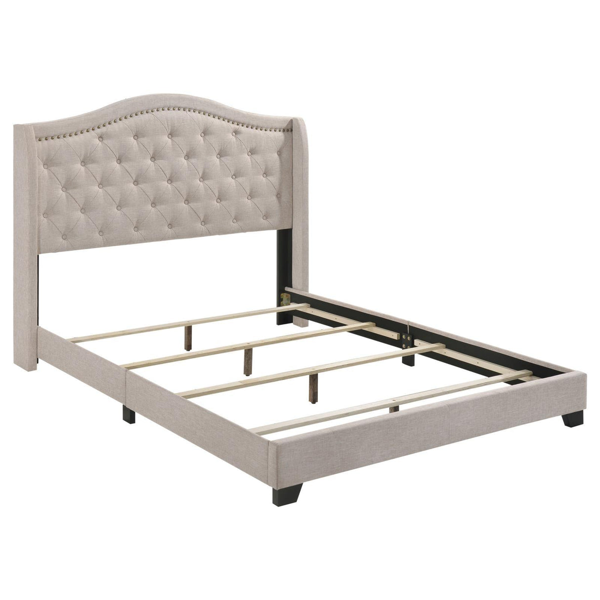 Sonoma Beige Camel Back Full Bed by Coaster at Eve Furniture