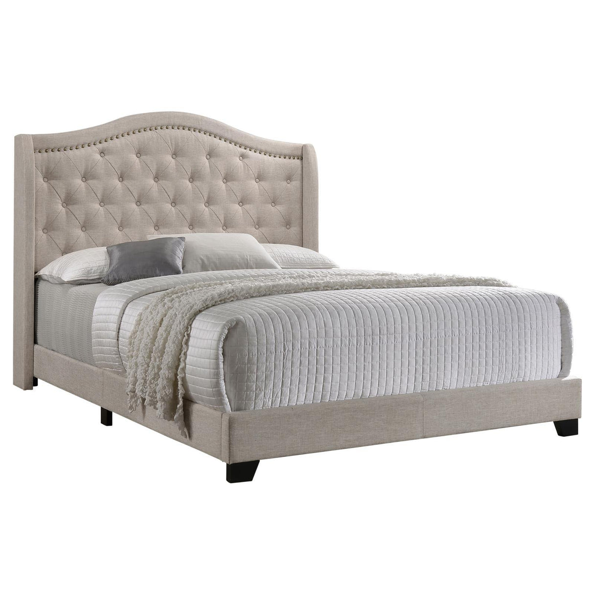 Sonoma Beige Camel Back Full Bed by Coaster at Eve Furniture