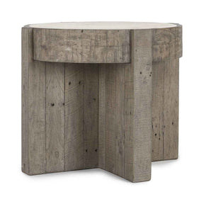 Sonoma End Table - Antique White/Distressed Gray by Classic Home at Eve Furniture