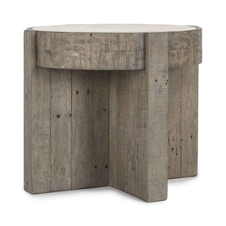 Sonoma End Table - Antique White/Distressed Gray by Classic Home at Eve Furniture