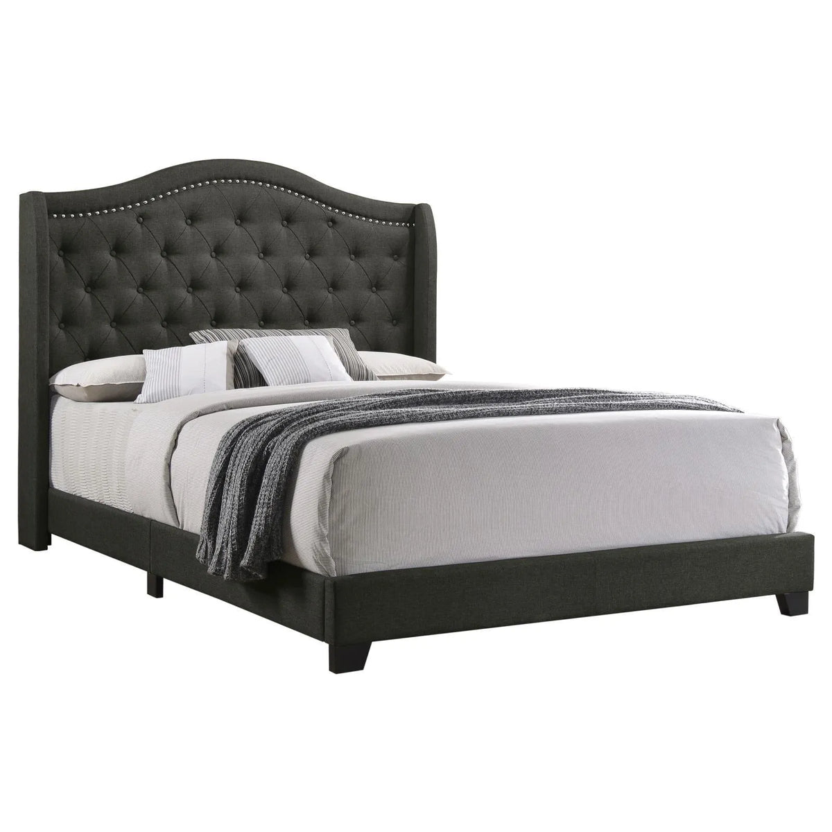 Sonoma Gray Camel Back Eastern King Bed by Coaster at Eve Furniture