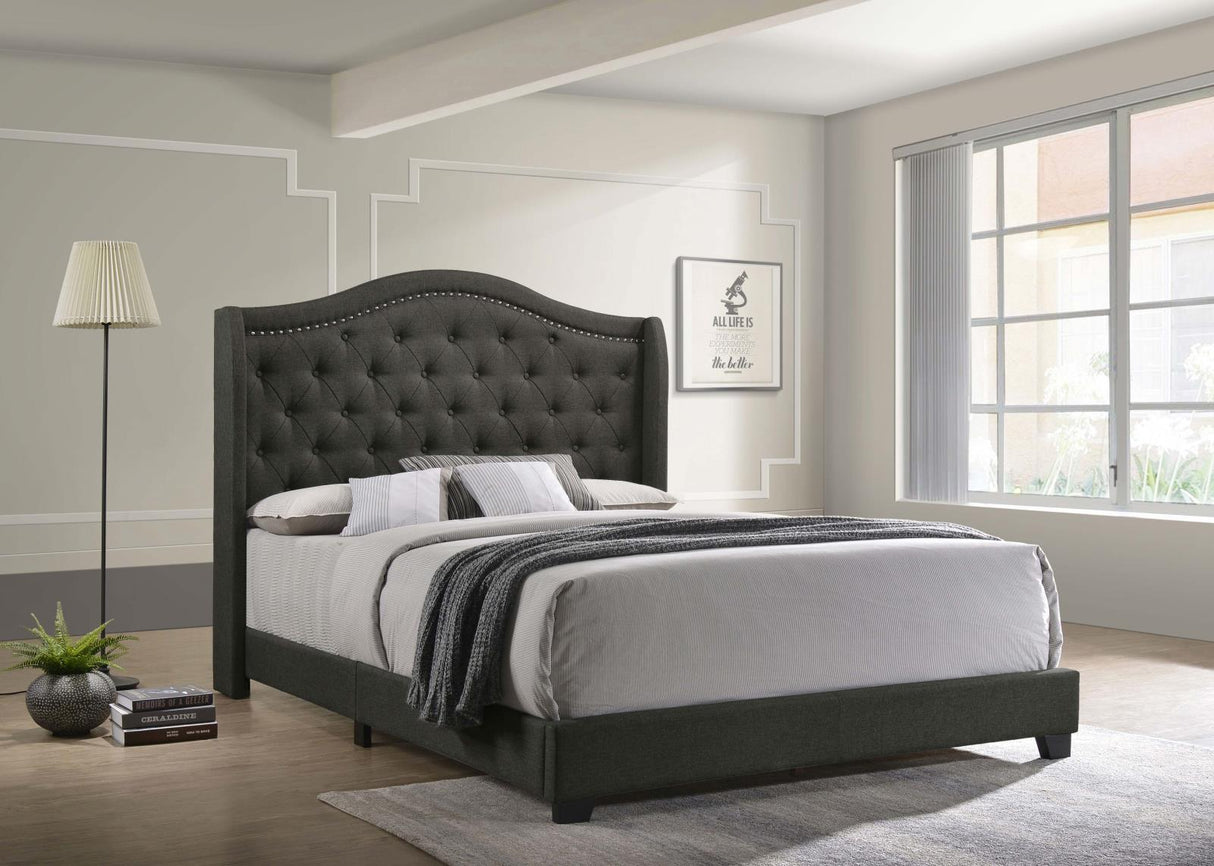 Sonoma Gray Camel Back Eastern King Bed by Coaster at Eve Furniture