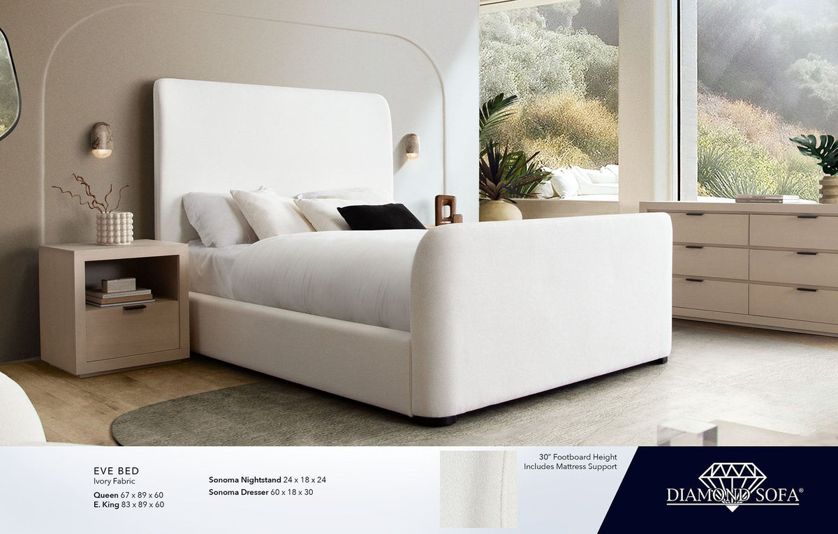Sonoma Light Natural Wood Nightstand by Diamond Sofa at Eve Furniture