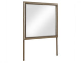 Sonoma 44″ Framed Mirror, Cocoa Gray Oak Finish With Mounting Brackets by Steve Silver at Eve Furniture