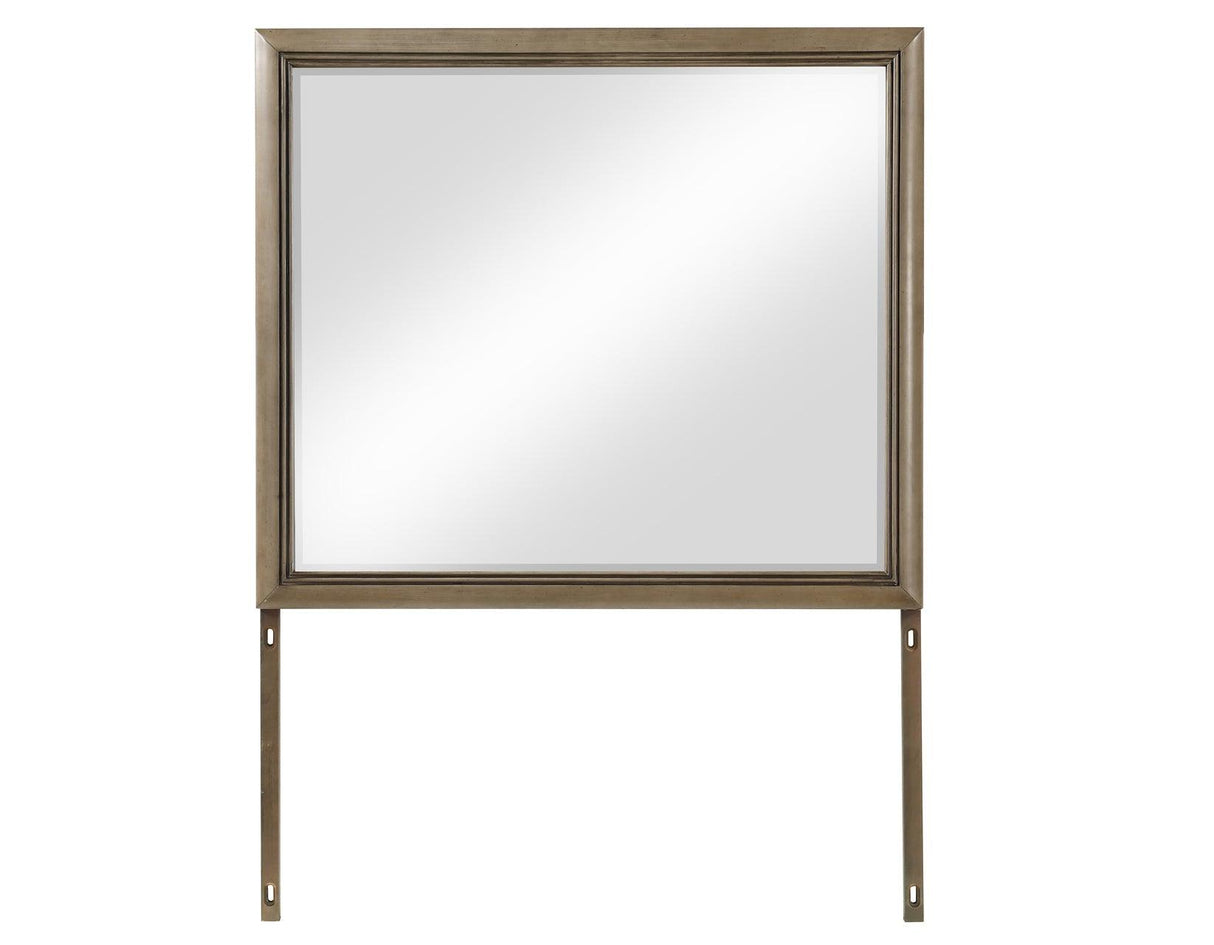 Sonoma 44″ Framed Mirror, Cocoa Gray Oak Finish With Mounting Brackets by Steve Silver at Eve Furniture