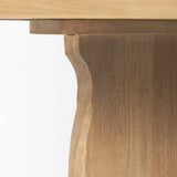 Sonomi Brown Solid Rubber Wood w/ Round Oak Tabletop Dining Table by Mercana at Eve Furniture