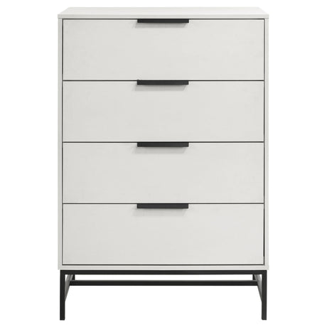 Sonora 4-drawer Bedroom Chest White by Coaster at Eve Furniture