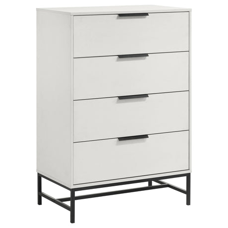 Sonora 4-drawer Bedroom Chest White by Coaster at Eve Furniture