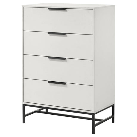 Sonora 4-drawer Bedroom Chest White by Coaster at Eve Furniture