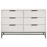 Sonora 6-drawer Bedroom Dresser White by Coaster at Eve Furniture