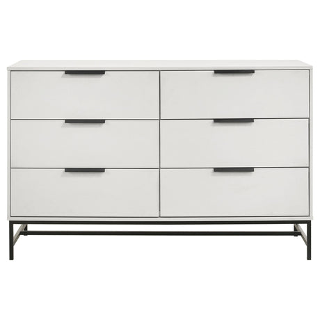 Sonora 6-drawer Bedroom Dresser White by Coaster at Eve Furniture