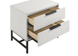Sonora White 2-drawer Nightstand Bedside Table by Coaster at Eve Furniture