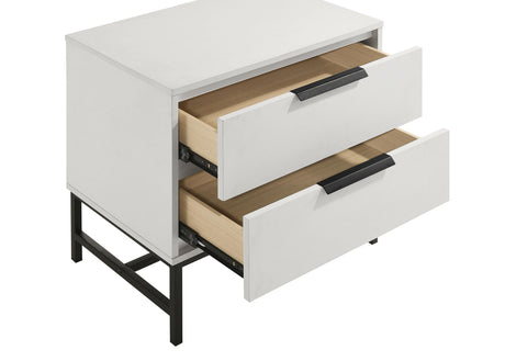 Sonora White 2-drawer Nightstand Bedside Table by Coaster at Eve Furniture