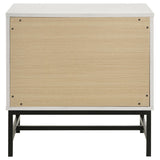 Sonora White 2-drawer Nightstand Bedside Table by Coaster at Eve Furniture