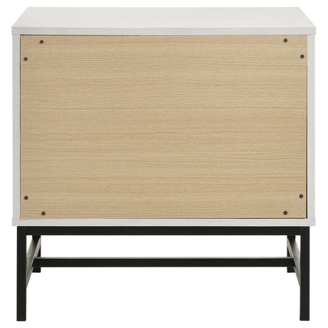 Sonora White 2-drawer Nightstand Bedside Table by Coaster at Eve Furniture