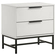 Sonora White 2-drawer Nightstand Bedside Table by Coaster at Eve Furniture