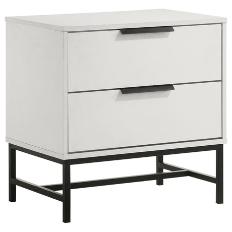 Sonora White 2-drawer Nightstand Bedside Table by Coaster at Eve Furniture