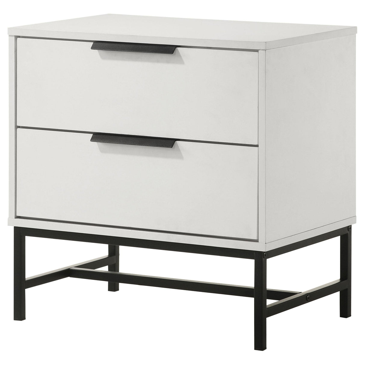 Sonora White 2-drawer Nightstand Bedside Table by Coaster at Eve Furniture