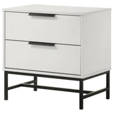 Sonora White 2-drawer Nightstand Bedside Table by Coaster at Eve Furniture