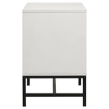 Sonora White 2-drawer Nightstand Bedside Table by Coaster at Eve Furniture