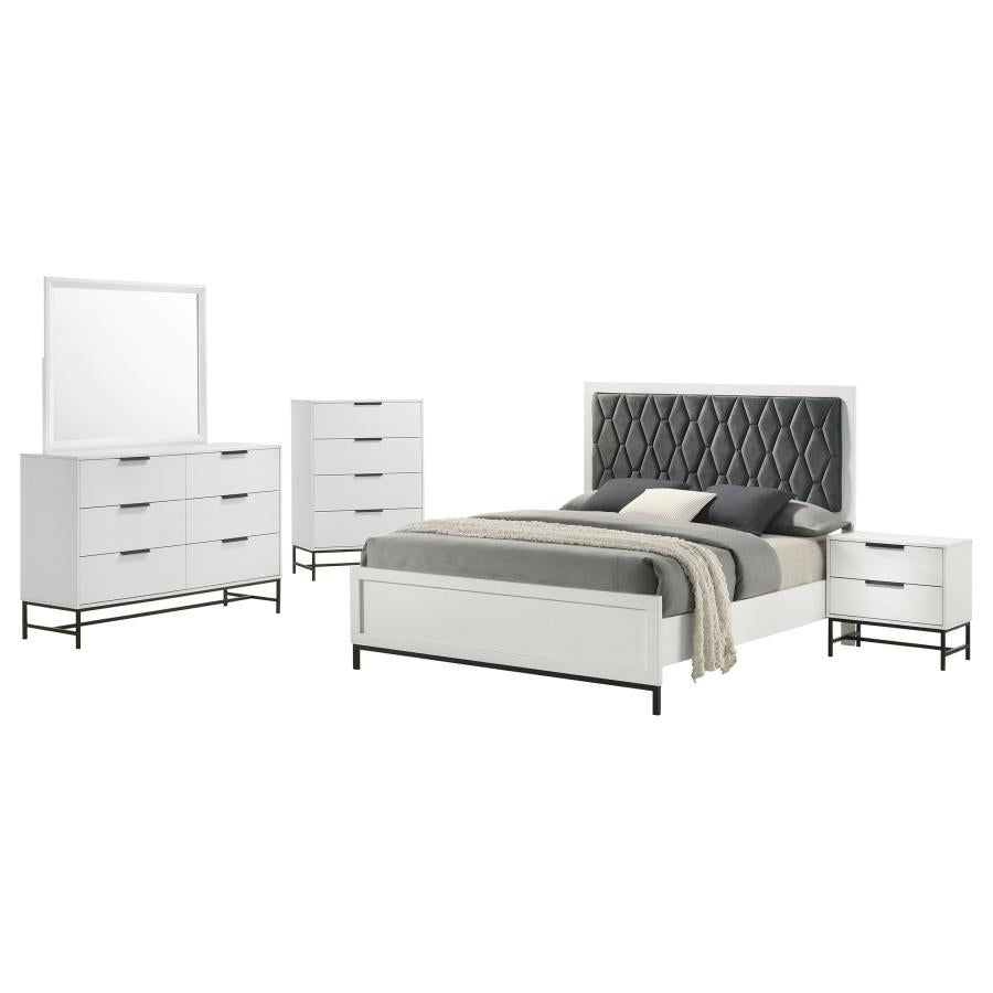 Sonora White 5-Piece Queen Bedroom Set by Coaster at Eve Furniture