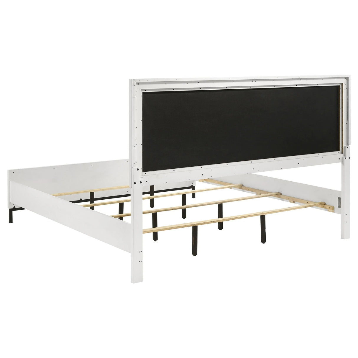 Sonora White Eastern King Upholstered Panel Bed by Coaster at Eve Furniture