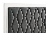 Sonora White Eastern King Upholstered Panel Bed by Coaster at Eve Furniture