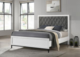 Sonora White Queen Upholstered Panel Bed by Coaster at Eve Furniture