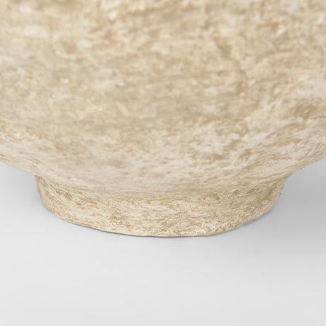 Sonu Set of 2 Beige Paper Mache Half-Pot Bowls by Mercana at Eve Furniture