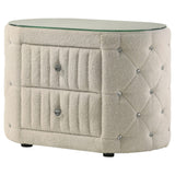 Sonya Ivory 2-Drawer Nightstand by Coaster at Eve Furniture