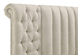 Sonya Ivory 4-Piece Upholstered Eastern King Bedroom Set by Coaster at Eve Furniture