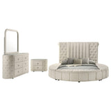 Sonya Ivory 4-Piece Upholstered Queen Bedroom Set by Coaster at Eve Furniture