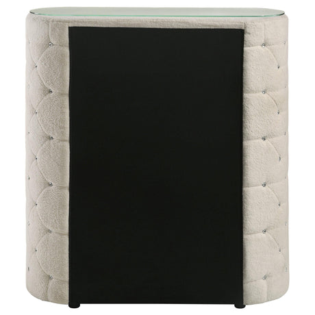 Sonya Ivory 5-Drawer Upholstered Bedroom Chest of Drawers by Coaster at Eve Furniture